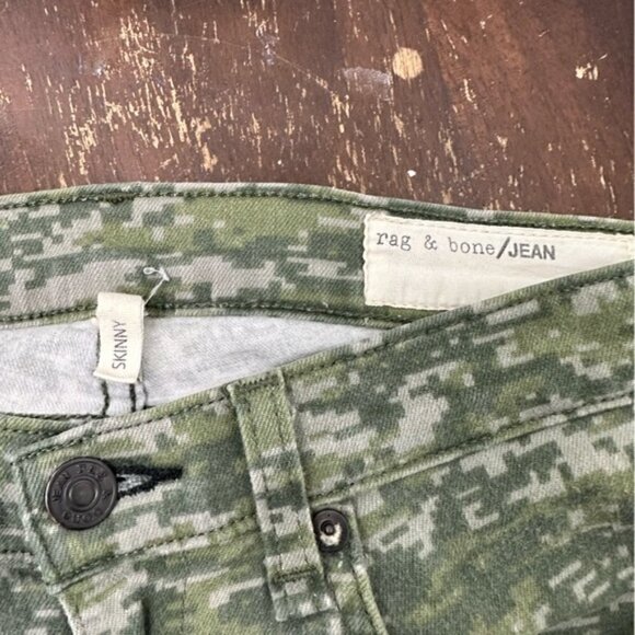 Rag & Bone Green Skinny Camo Jeans Size 27 - Picture 11 of 12
